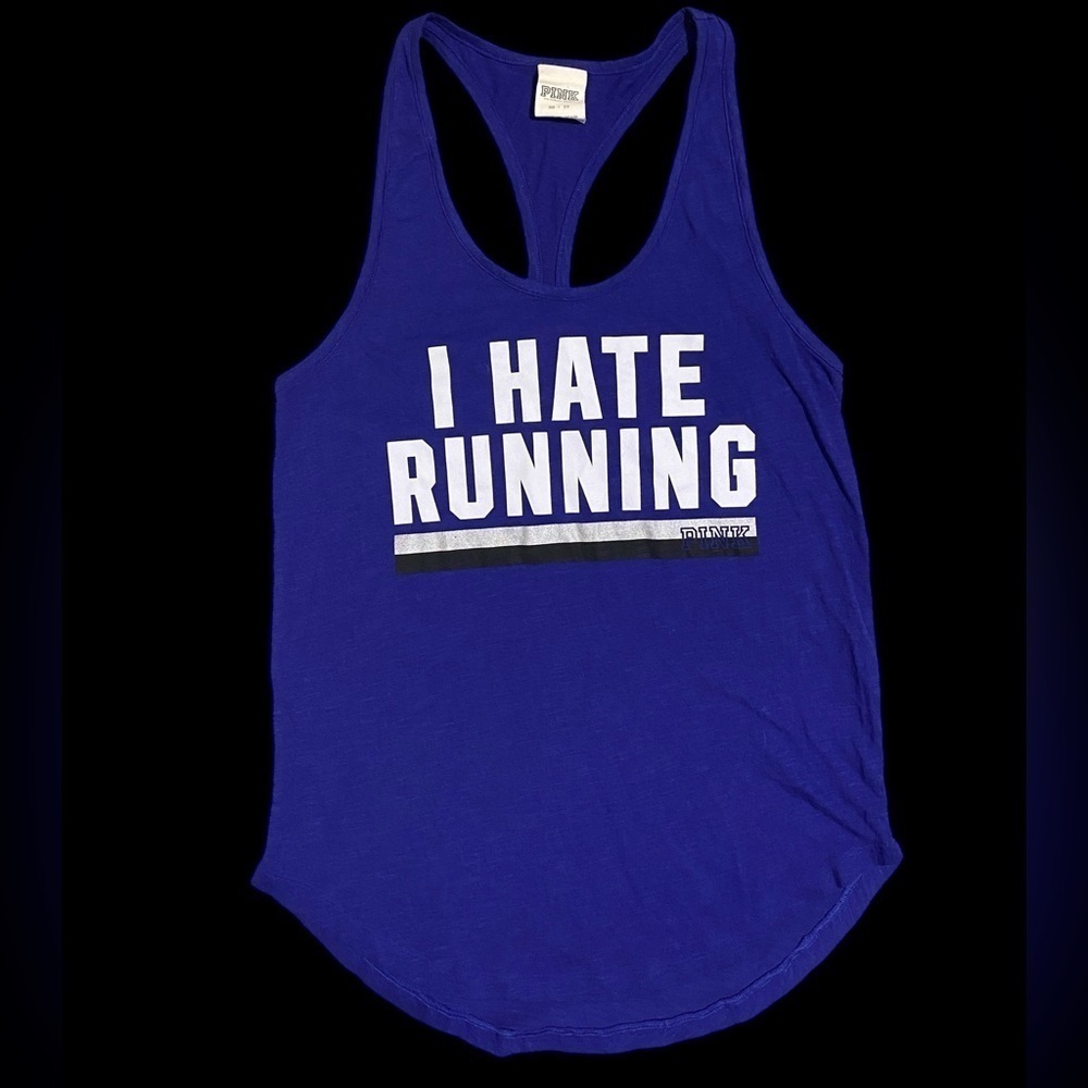 PINK Victoria's Secret Sleeveless Deep Blue Tank Top